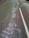 Memories chalked on the road